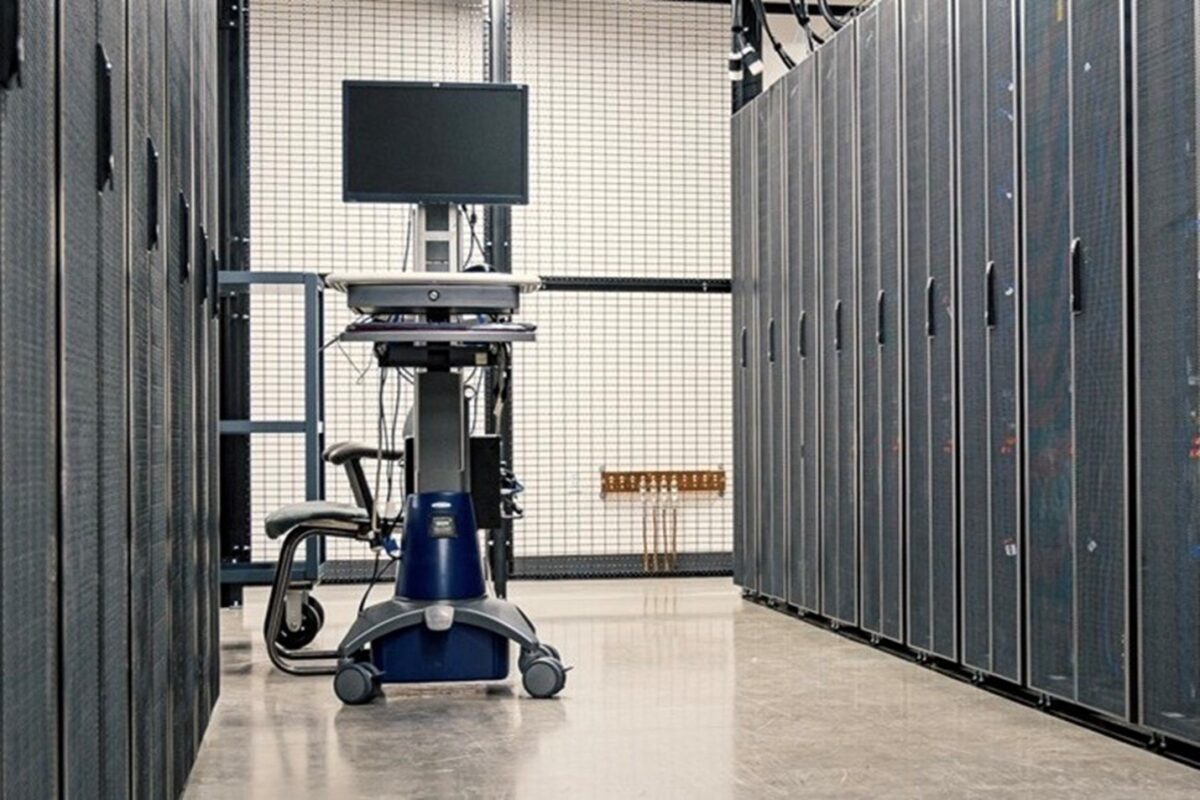 The interior of a facility providing edge data center services